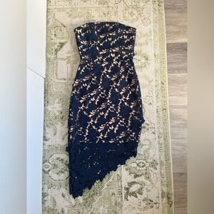 Keepsake Navy Blue Embroidered Dress